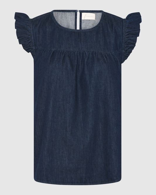 Stockholm Top, Dark Blue Demin - FRAU