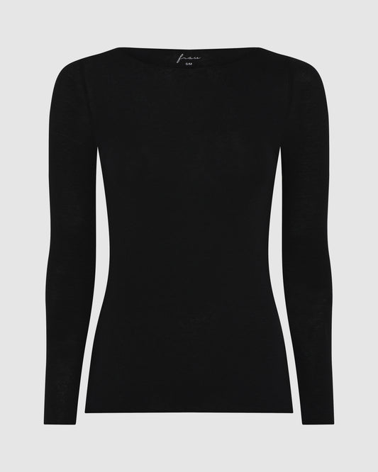 Lima Cashmere Bluse, Black - FRAU