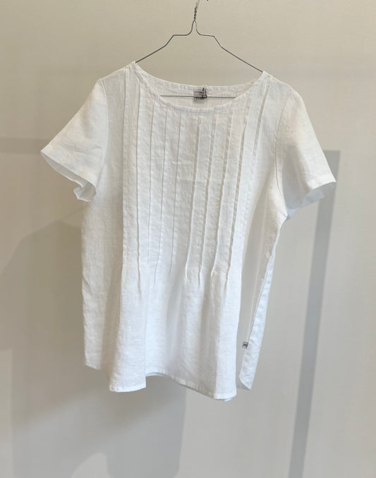 Karin bluse, White - Linen by Krebs