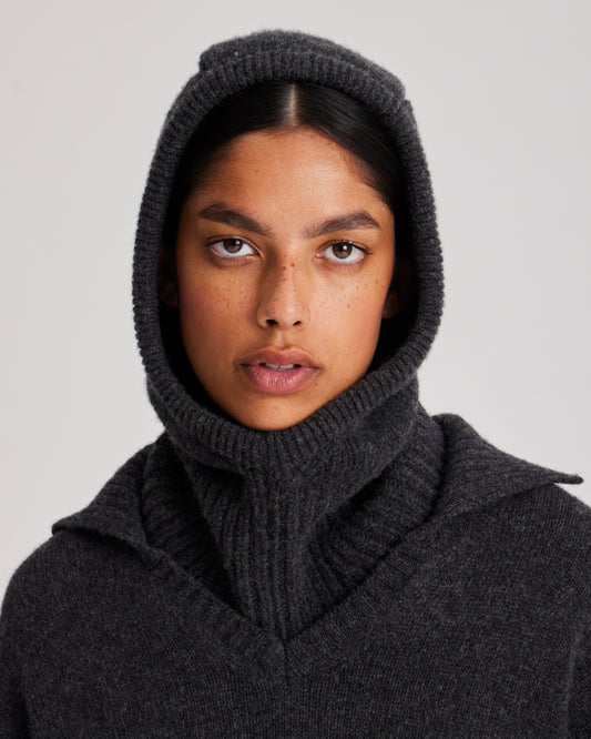 Balaclava Lammeuld, Dark Grey - Gai+Lisva