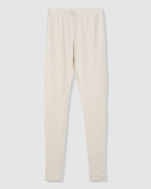 Leggings Stripe, Oat/Offwhite - Serendipity